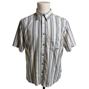 KUHL Mens XL Striped Short Sleeve Button Up Shirt Mountain Adventure - CJ